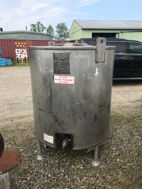used 345 Gallon Stainless Steel Tote/Tank. 3'9